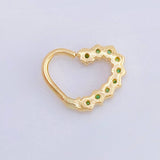 Piercing Corazon Medio 0.6gr / 9mm Oro Amarillo 18K
