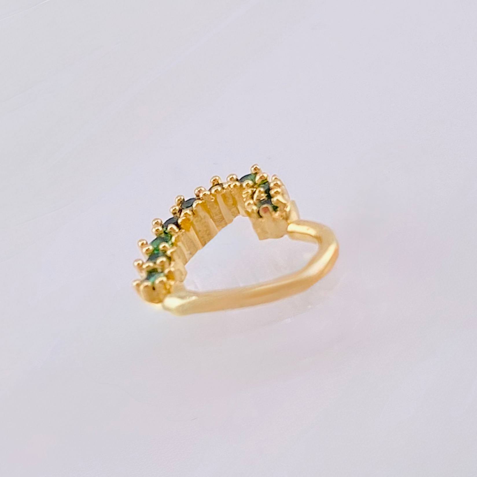 Piercing Corazon Medio 0.6gr / 9mm Oro Amarillo 18K *