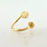 Piercing Punta Flecha Espiral 0.65gr / 1cm / Oro Amarillo 18K ©