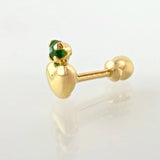Piercing Destello Corazon 0.35gr / 1.1cm / Oro Amarillo 18K ©