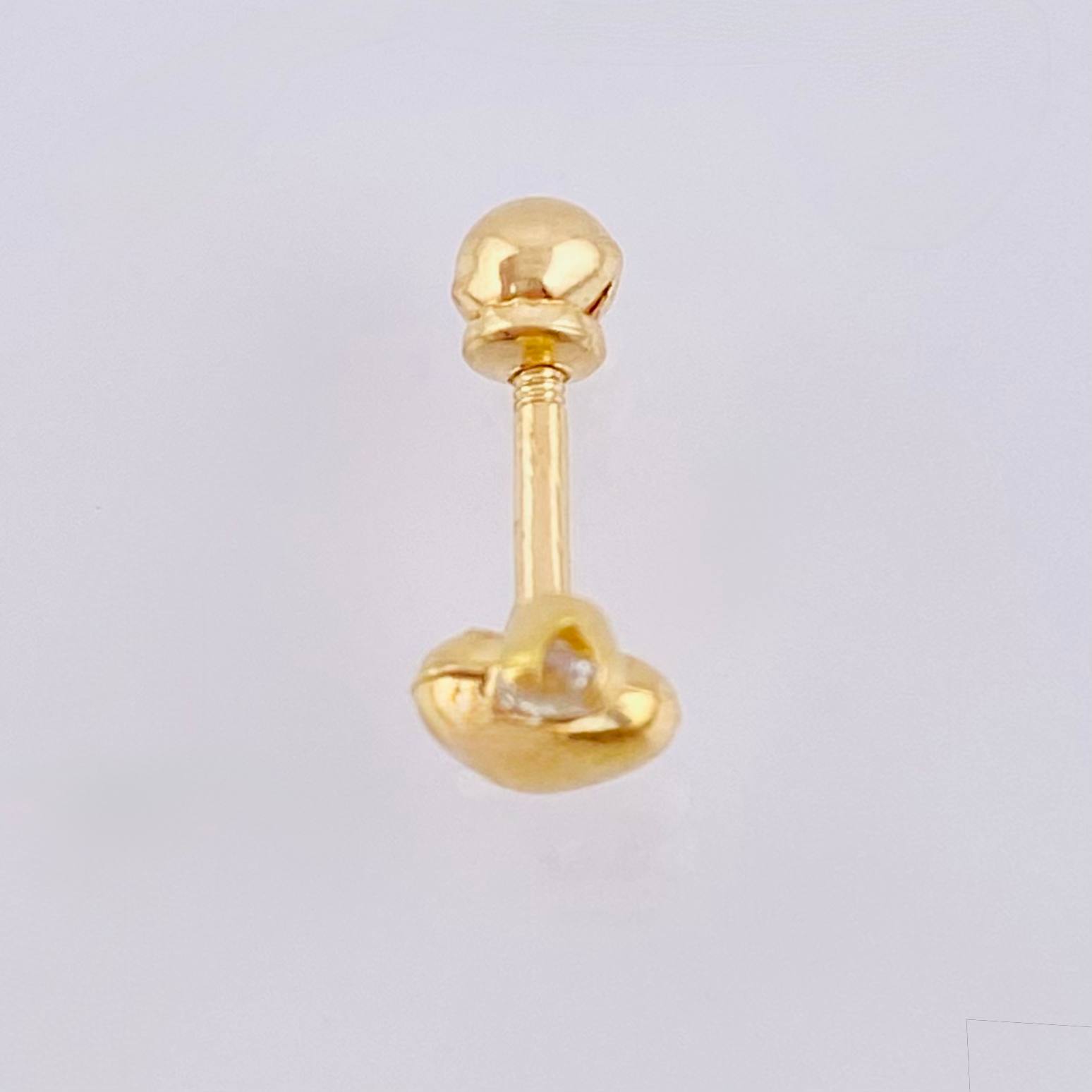 Piercing Destello Corazon 0.35gr / 1.1cm / Oro Amarillo 18K ©