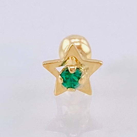 Piercing Chispa Estrella 0.3gr / 1.1cm / Oro Amarillo 18K ©