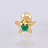Piercing Chispa Estrella 0.3gr / 1.1cm / Oro Amarillo 18K