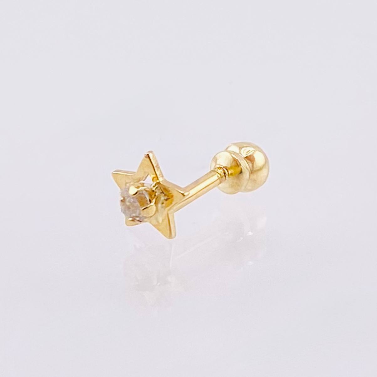 Piercing Chispa Estrella 0.3gr / 1.1cm / Oro Amarillo 18K *
