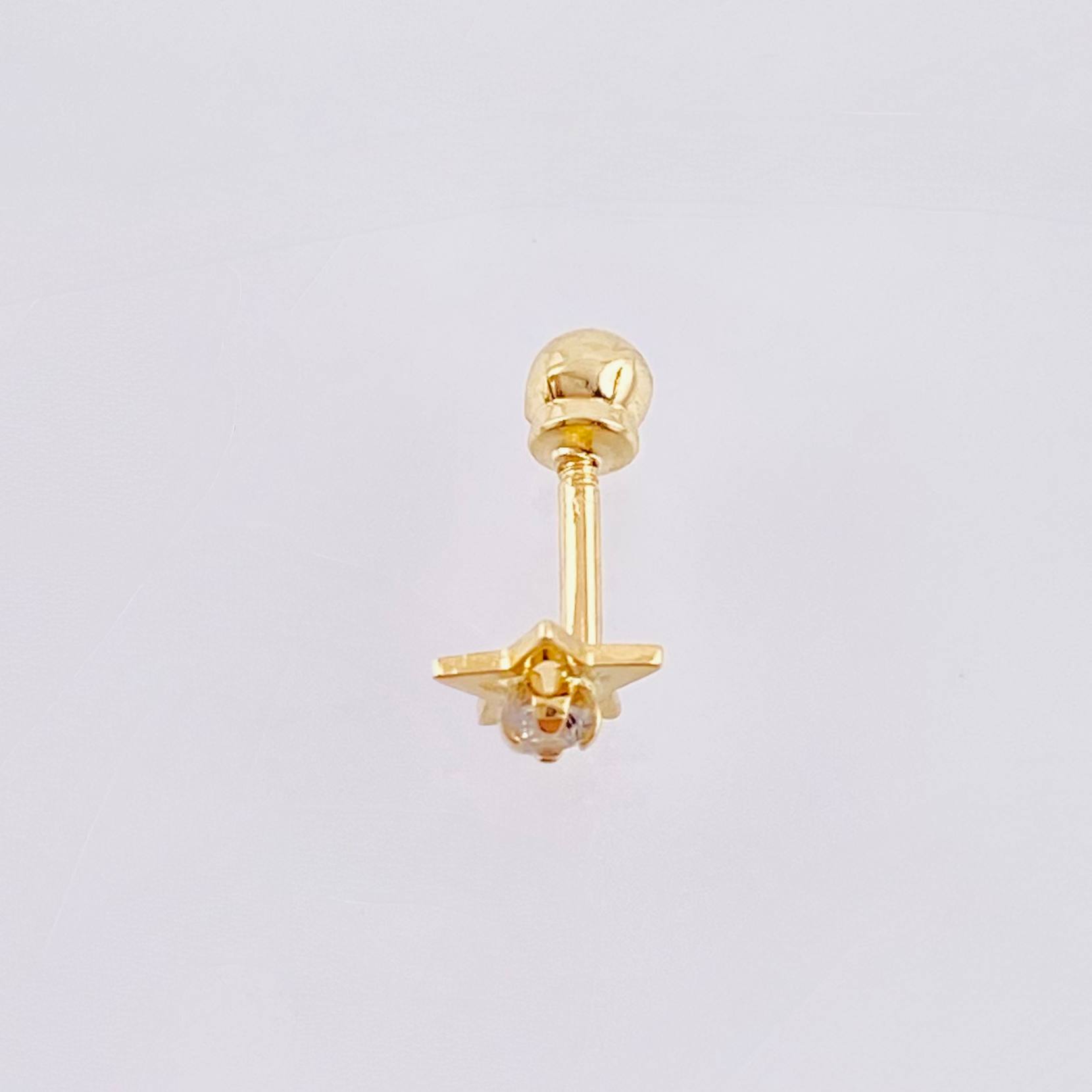 Piercing Chispa Estrella 0.3gr / 1.1cm / Oro Amarillo 18K ©