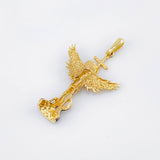 Dije San Miguel Arcangel 3.05gr / 3.5cm / Dos Oros Amarillo Blanco 18K ©