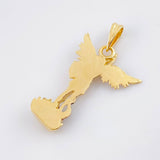 Dije San Miguel Arcangel 3.1gr / 3cm / Dos Oros Amarillo Blanco 18K ©