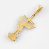 Dije San Miguel Arcangel 3.35gr / 4cm / Dos Oros Amarillo Blanco 18K ©