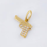 Dije Pistola 1.15gr / 1.5cm / Oro Amarillo 18K ©