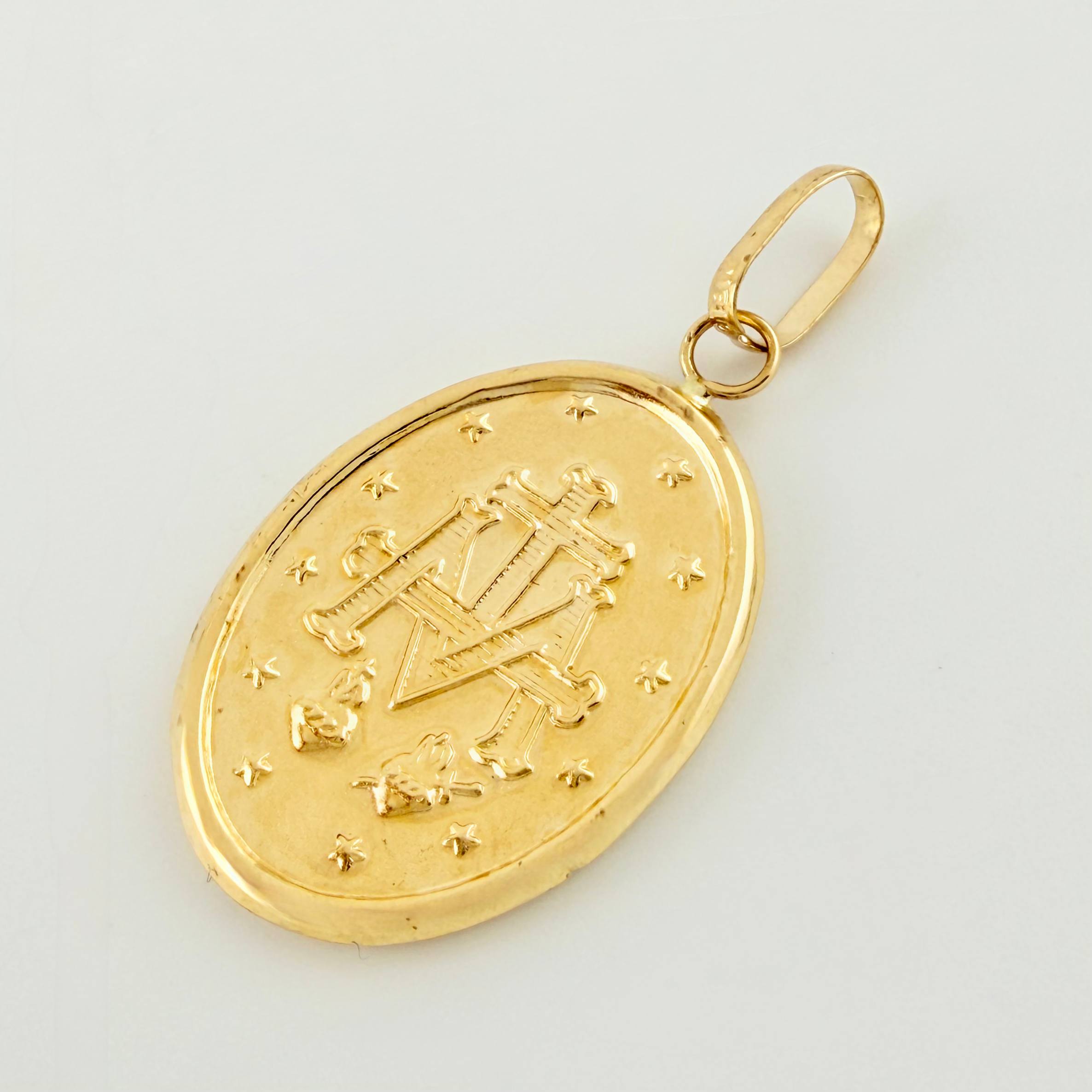 Dije Virgen Milagrosa 3.55gr / 4cm / Oro Amarillo 18K ©