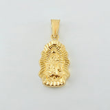 Dije Virgen Guadalupe Silueta Rallado 1.25gr / 2.5cm / Oro Amarillo 18K ©