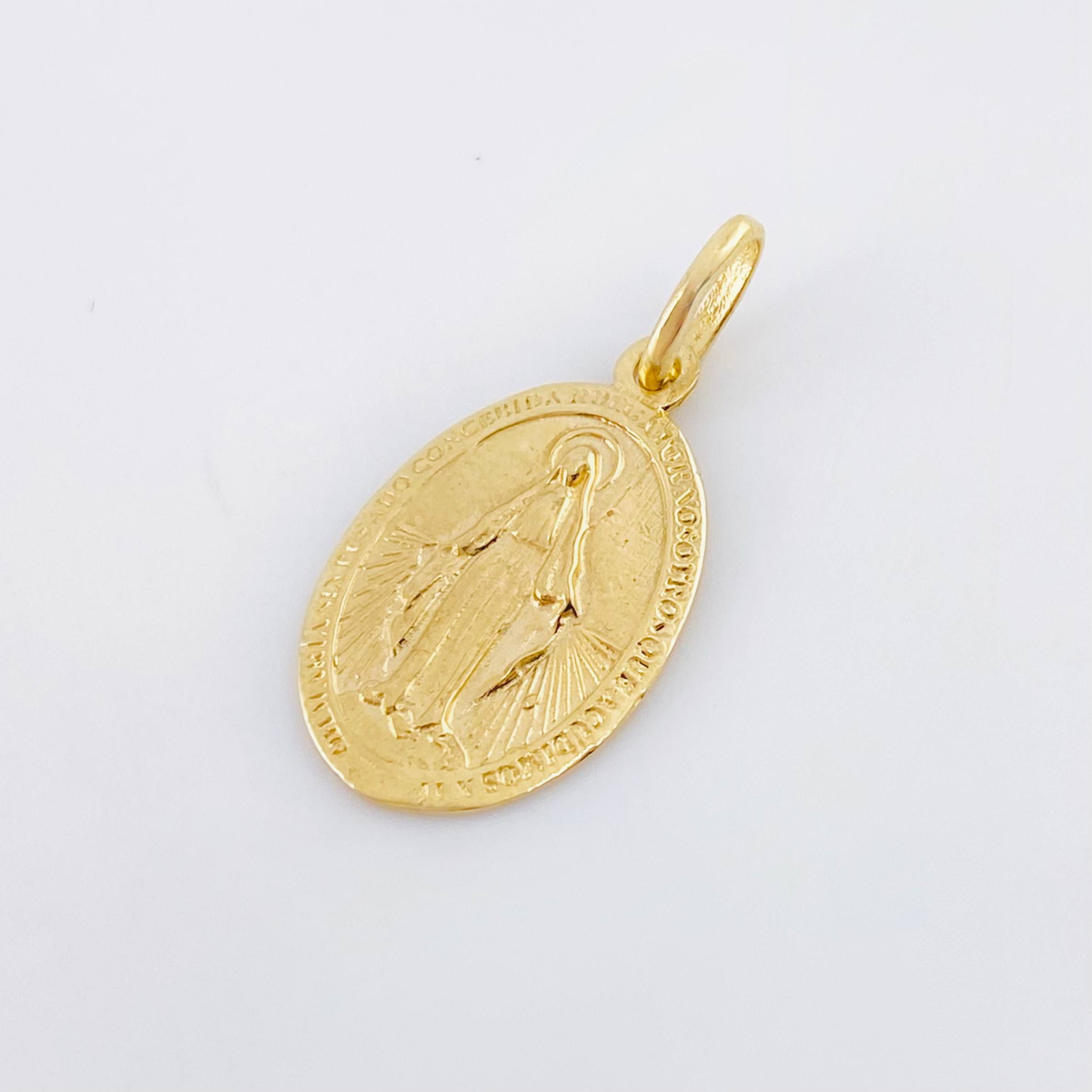 Dije Virgen Milagrosa 2.05gr / 2.5cm / Oro Amarillo 18K ©