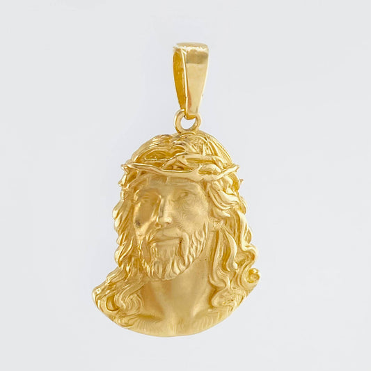Dije Rostro De Cristo Mate 5.2gr / 3cm / Oro Amarillo 18K ©