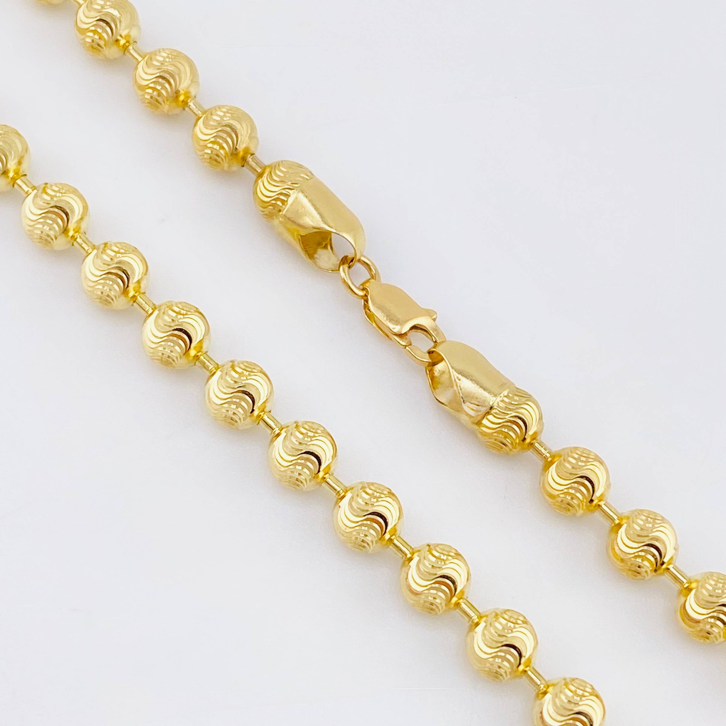 Cadena Militar Media Luna 27.65gr / 70cm / 5mm Oro Amarillo Nac.Esp. 18K