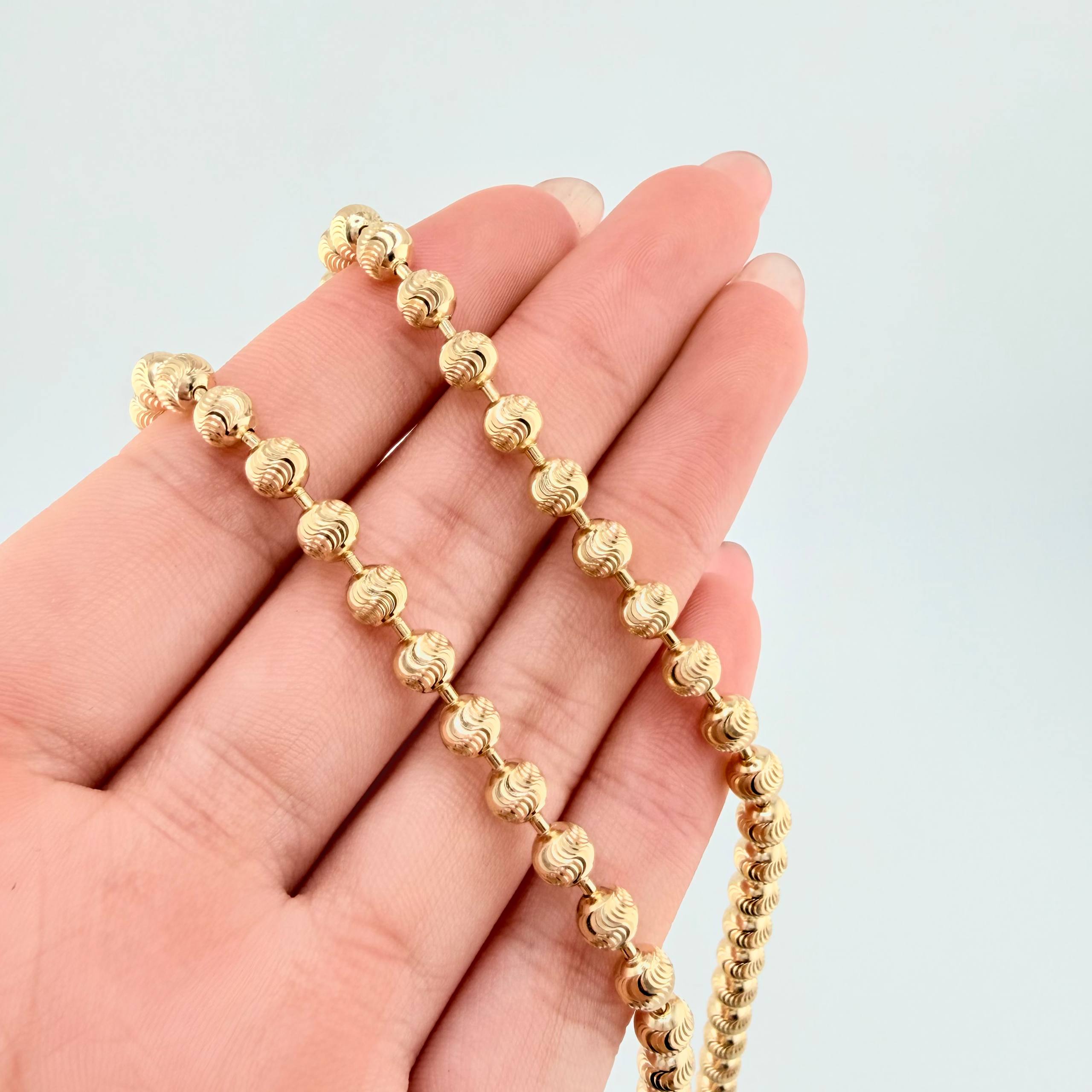 Cadena Militar Media Luna 27.65gr / 70cm / 5mm Oro Amarillo Nac.Esp. 18K