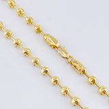 Cadena Militar Media Luna 16.85gr / 60cm / 4mm Oro Amarillo Nac.Esp. 18K ©