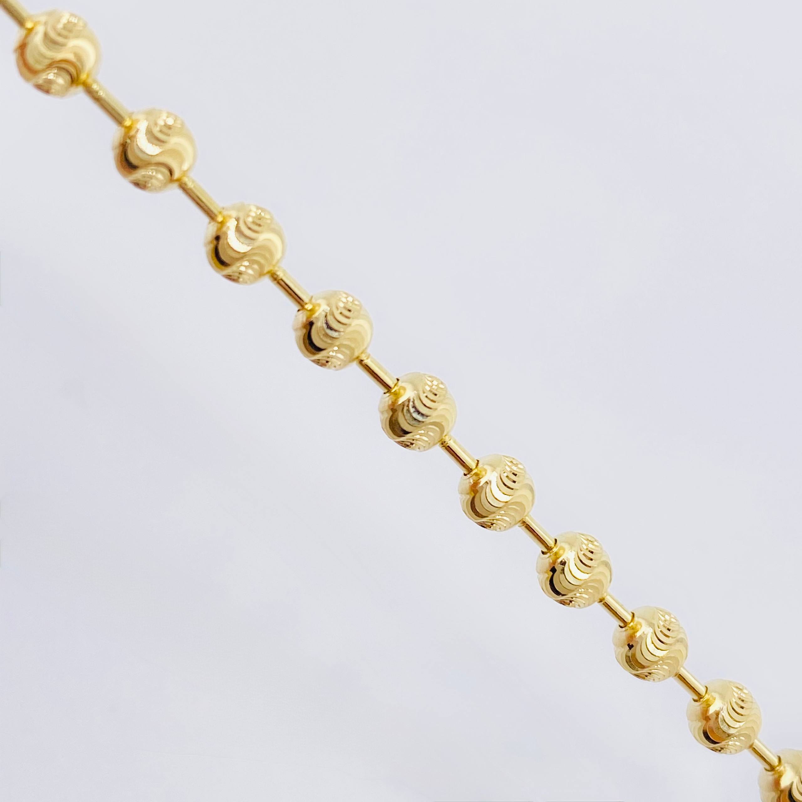 Cadena Militar Media Luna 16.85gr / 60cm / 4mm Oro Amarillo Nac.Esp. 18K ©