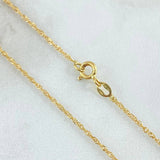 Set Cadena y Dije Singapur + Cruz 1.25gr / 45cm / Oro Amarillo 18K (Oferta)