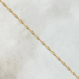 Set Cadena y Dije Singapur + Virgen Guadalupe Lisa 1.3gr / 50cm / Oro 18K (Oferta) -