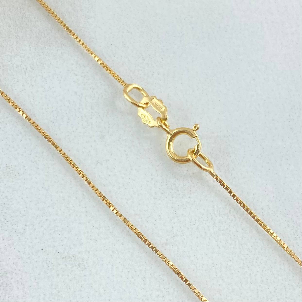 Set Cadena y Dije Veneciana + Virgen Guadalupe 1.8gr / 50cm / Oro 18K (Oferta)