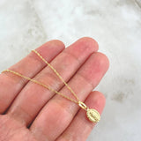 Set Cadena y Dije Singapur + Virgen Guadalupe Lisa 1.3gr / 50cm / Oro 18K (Oferta) -