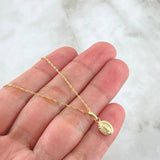 Set Cadena y Dije Singapur + Virgen Guadalupe Lisa 1.95gr / 45cm / Oro 18K (Oferta) ©