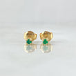 Topos Piedra 0.65gr / 2mm Esmeralda 12pts Oro Amarillo 18K (Joya) ©