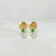 Topos Piedra 0.55gr / 2mm Esmeraldas 5pts Oro Amarillo 18K (Joya) *