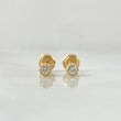 Topos Piedra Cabujón 1gr / 3.5mm Diamante 36pts Oro Amarillo 18K (Joya) ©