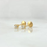 Topos Caja 0.75gr / 2.7mm Diamantes 36pts Oro Amarillo 18K (Joya) *
