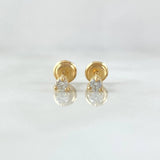 Topos Piedra 0.8gr / 3.1mm Diamante 36pts Oro Amarillo 18K (Joya) ©