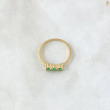Anillo Trinity Esmeraldas 36pts 1.85gr / T7 3/4 / Oro Amarillo 18K *