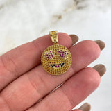 Dije Emoji 4.2gr / 2.6cm / Circones Amarillos Fucsias Negros Oro Amarillo *