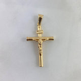 Dije Cruz Cristo 1.65gr / 4.1cm / Baston Oro Amarillo *