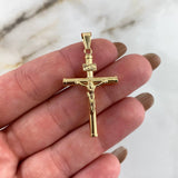 Dije Cruz Cristo 1.65gr / 4.1cm / Baston Oro Amarillo *