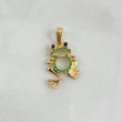 Dije Rana 1.6gr / 2.2cm / Circones Verdes Azules Oro Amarillo *