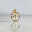 Dije Arbol De La Vida 2.1gr / 2.6cm / Circones Blancos Colores Oro Amarillo *