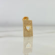 Dije Corazon 2.2gr / 2.5cm / Rectangular Circones Blancos Oro Amarillo *