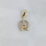 Dije Torre Eiffel 1.2gr / 2cm / Circones Blancos Azul Oro Amarillo *