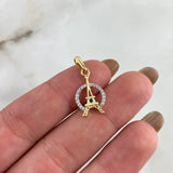 Dije Torre Eiffel 1.2gr / 2cm / Circones Blancos Azul Oro Amarillo *