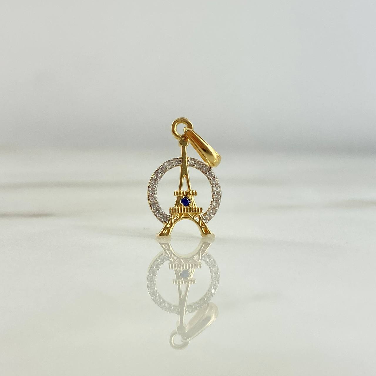 Dije Torre Eiffel 1.2gr / 2cm / Circones Blancos Azul Oro Amarillo *