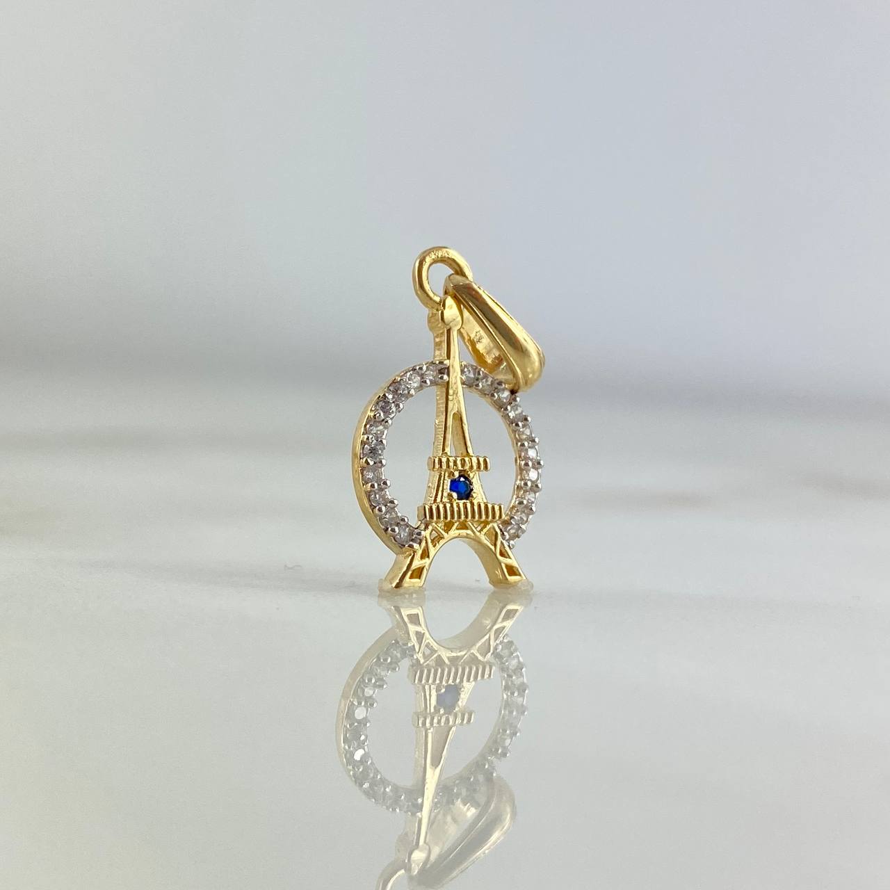 Dije Torre Eiffel 1.2gr / 2cm / Circones Blancos Azul Oro Amarillo *