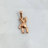 Dije Oso 1.2gr / 2.4cm / Liso Circones Negros Oro Rosa *