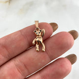 Dije Oso 1.2gr / 2.4cm / Liso Circones Negros Oro Rosa *