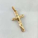 Dije Cruz Cristo 4.1gr / 3.7cm / Circular Oro Amarillo *