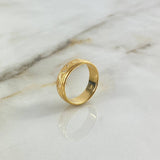 Anillo Argolla 6.1gr / T9 1/2 / Rayada Oro Amarillo *