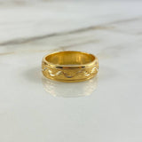 Anillo Argolla 6.1gr / T9 1/2 / Rayada Oro Amarillo *