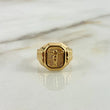 Anillo Sello Cristo 3.85gr / 11 / Relieve Liso Oro Amarillo &