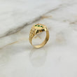 Anillo Sello Trinity 3.9gr / T9 4/4 / Circones Verdes Oro Amarillo ©