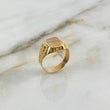 Anillo Sello 4.45gr / T9 1/2 / Cuadrado Tres Oros ©